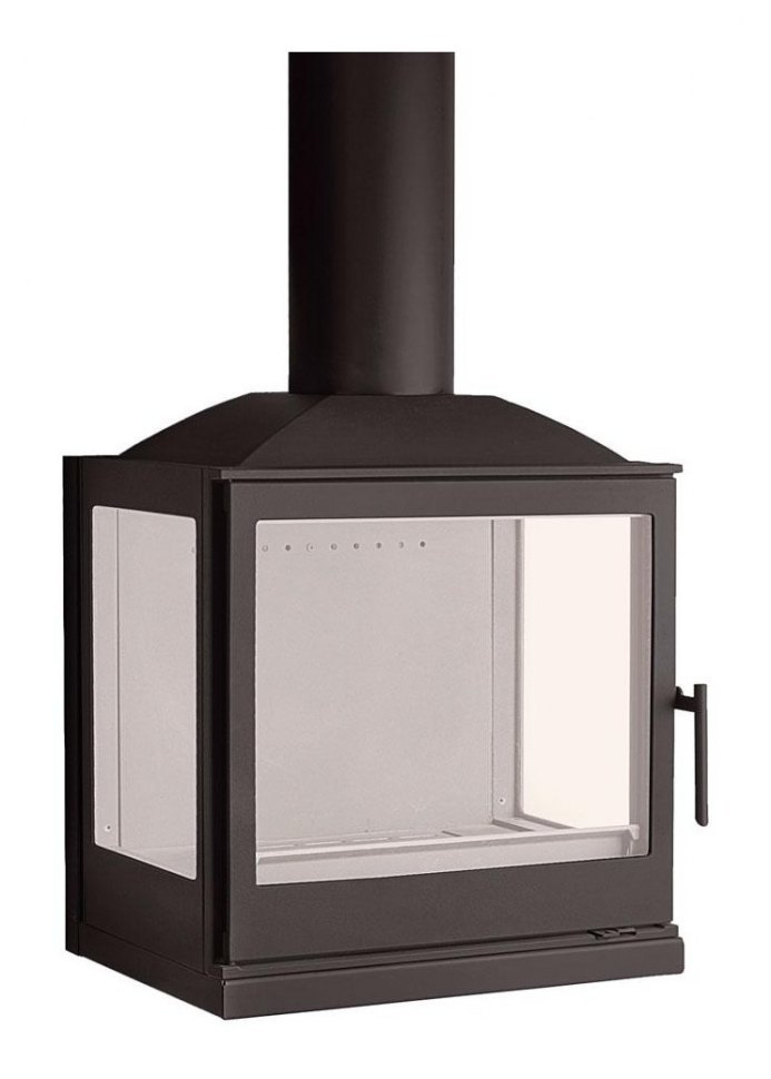 Камин LCI 5 GLR Wall, два боковых стекла (Liseo Castiron)