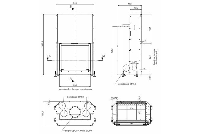 Каминная топка MCZ Forma 75