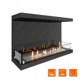 Биокамин фронтальный SteelHeat Leader 800 (Стекло + Стемалит)