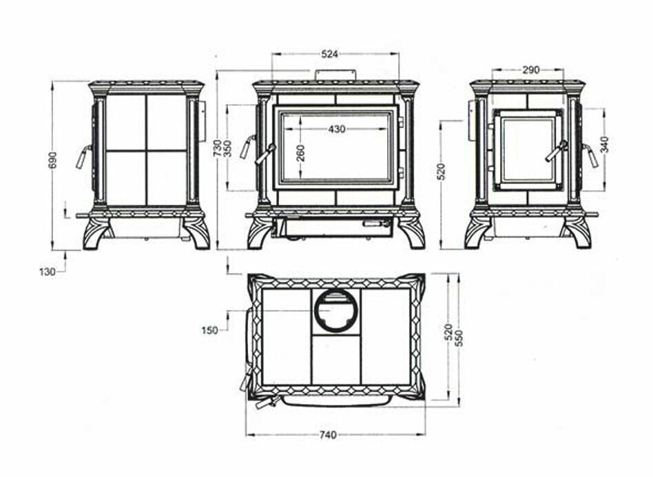 Печь-камин Hergom Heritage