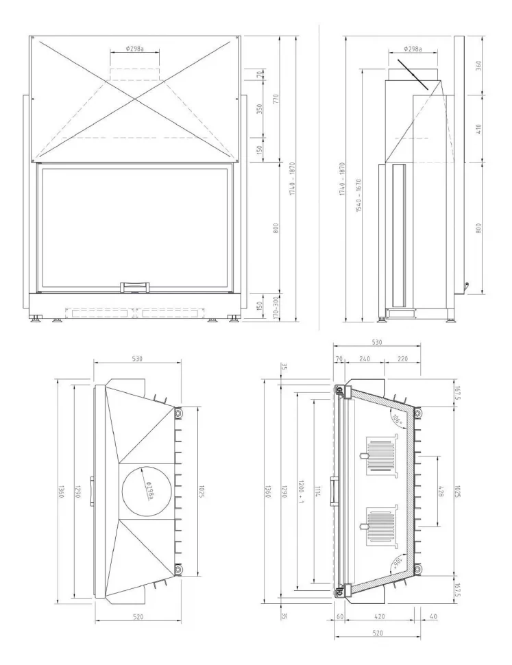 Каминная топка Schmid Lina 12080 h