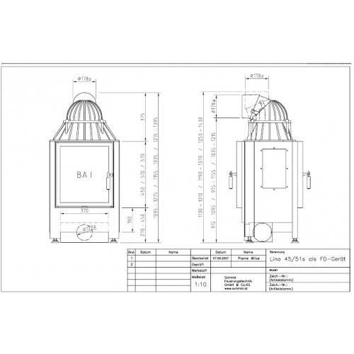Каминная топка Schmid Lina TV 4557