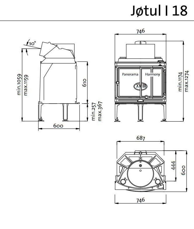 Каминная топка Jotul I 18 Harmony