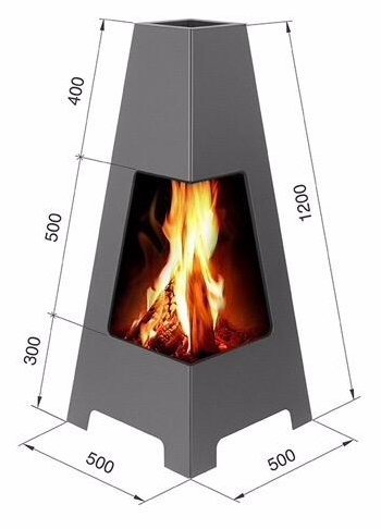Садовый камин Везувий
