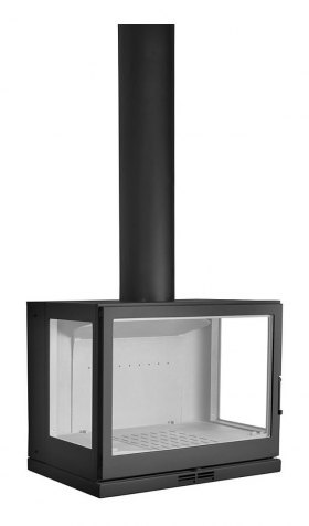 Камин LCI 7 GLR Wall, два боковых стекла (Liseo Castiron)