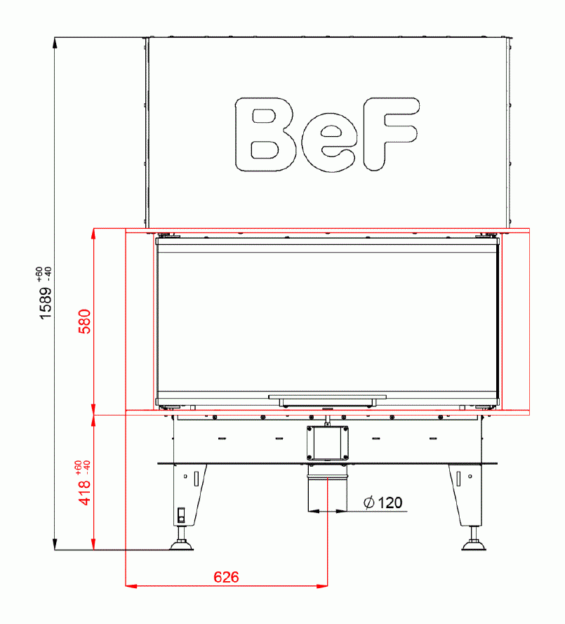Каминная топка BeF Royal V10C