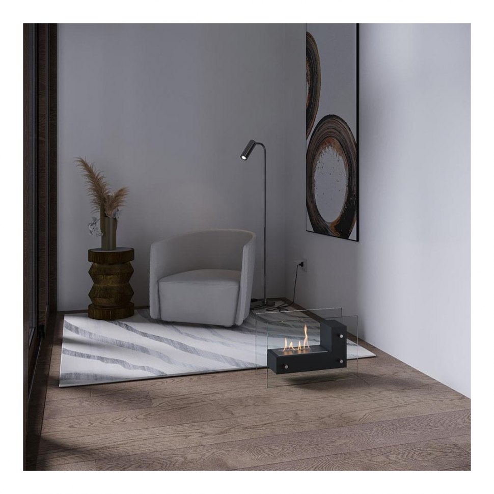 Биокамин напольный SteelHeat TETRISE 500 черный