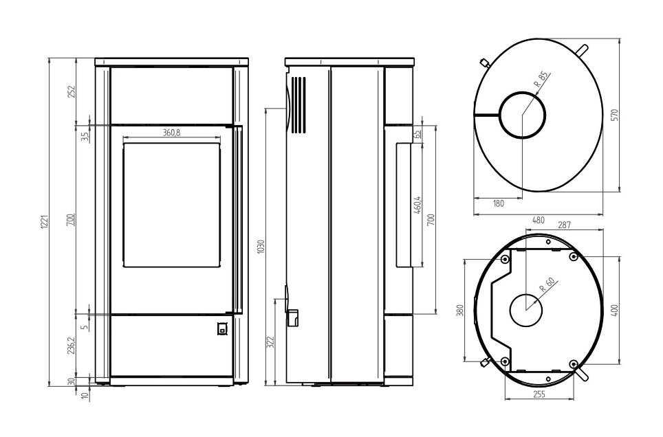 Печь камин Oranier Полар Нео Вантадж W+ / Polar Neo Vantage W+