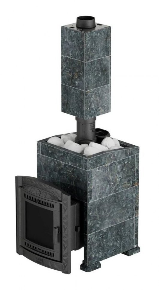 Банная печь Атмосфера L в облицовке Пироксенит