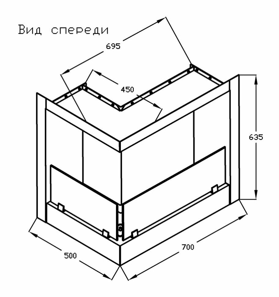 Биокамин Silver Smith Concept L Right