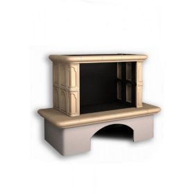 Каминная облицовка КимрПечь Гефест пристенная Ваниль без короба