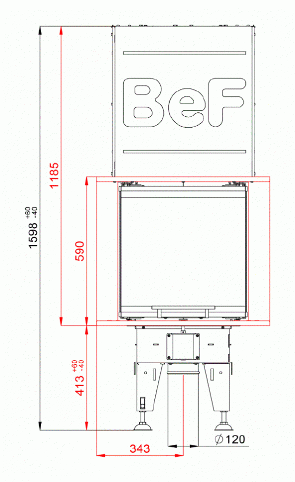 Каминная топка BeF Royal V10U