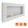 Биокамин SteelHeat WALL GRAND 1200 белый (Стекло)