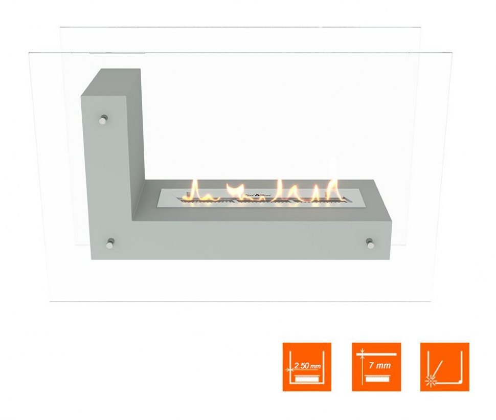 Биокамин напольный SteelHeat TETRISE 900 белый