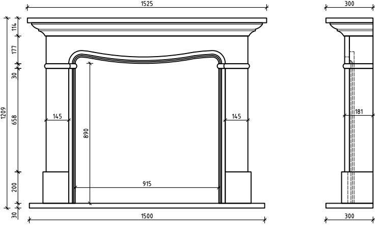 Каминная облицовка Sunhill Basel