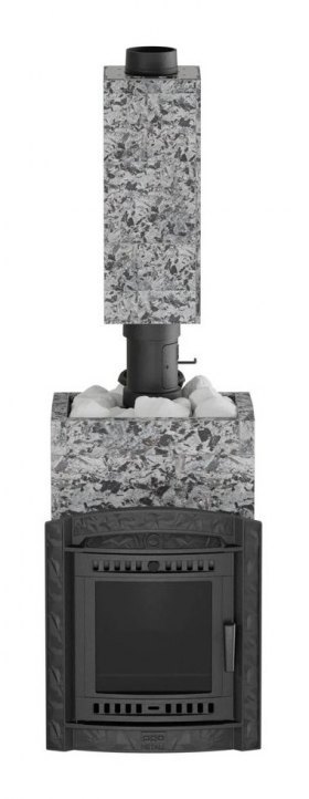 Банная печь Атмосфера L в облицовке Пироксенит Элит