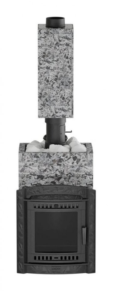 Банная печь Атмосфера L в облицовке Пироксенит Элит