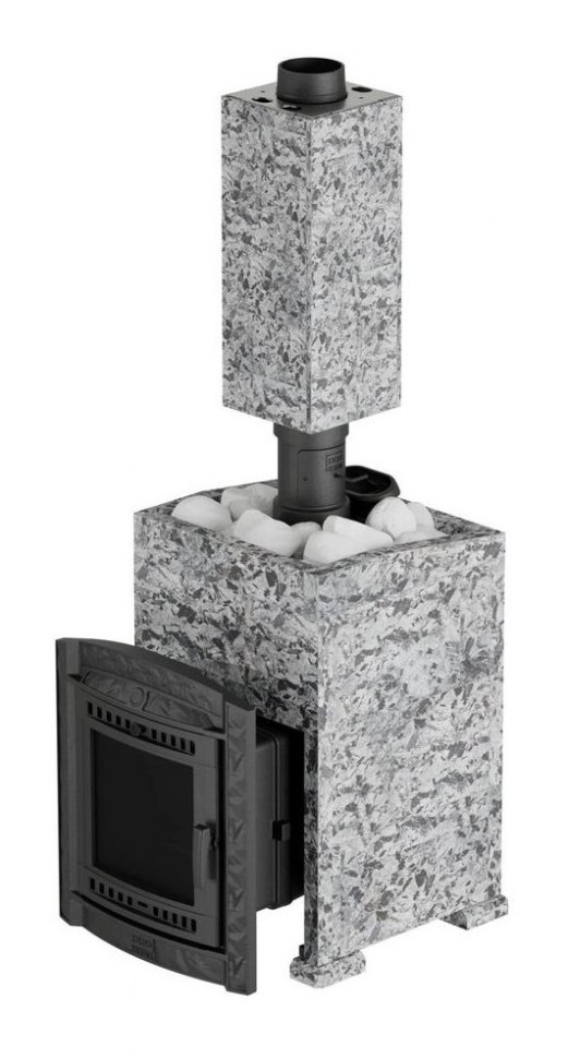 Банная печь Атмосфера L в облицовке Пироксенит Элит