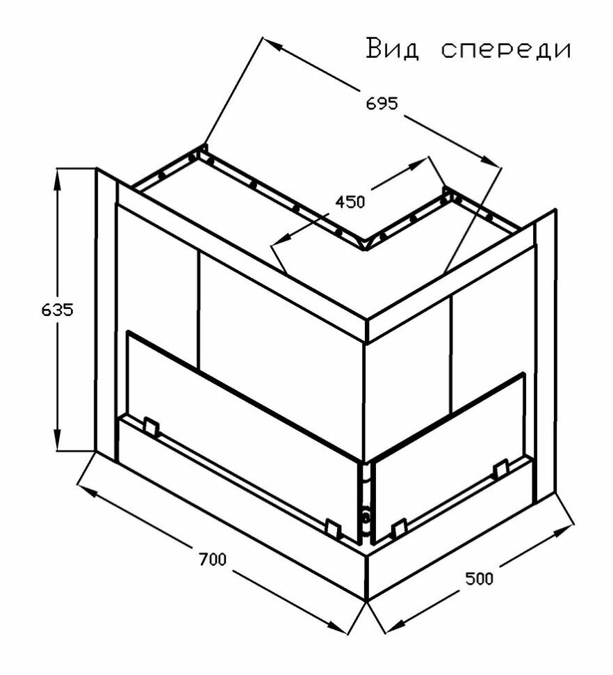 Биокамин Silver Smith Concept L Left
