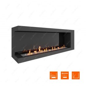 Биокамин угловой SteelHeat LONG 1500 левый (Стемалит)