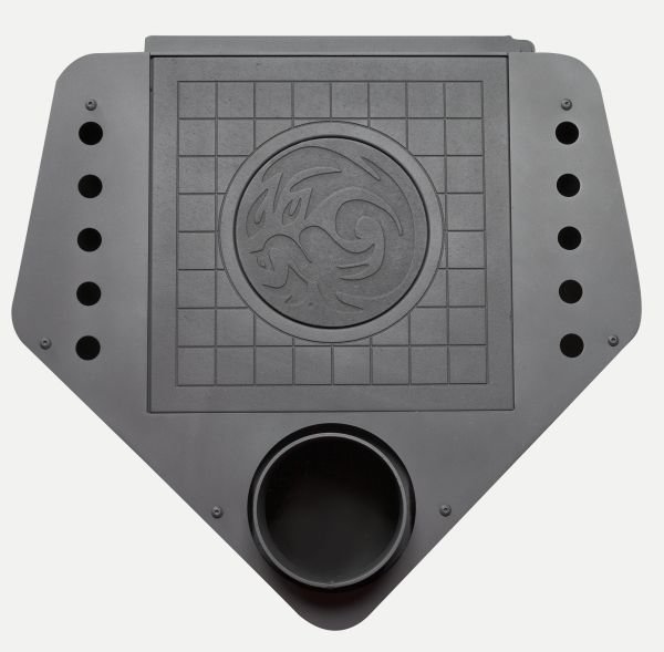 Печь-камин ЭкоКамин Бавария ЭКО угловая с плитой (РК 166М)