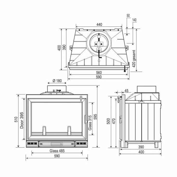 Каминная топка Seguin Rubis