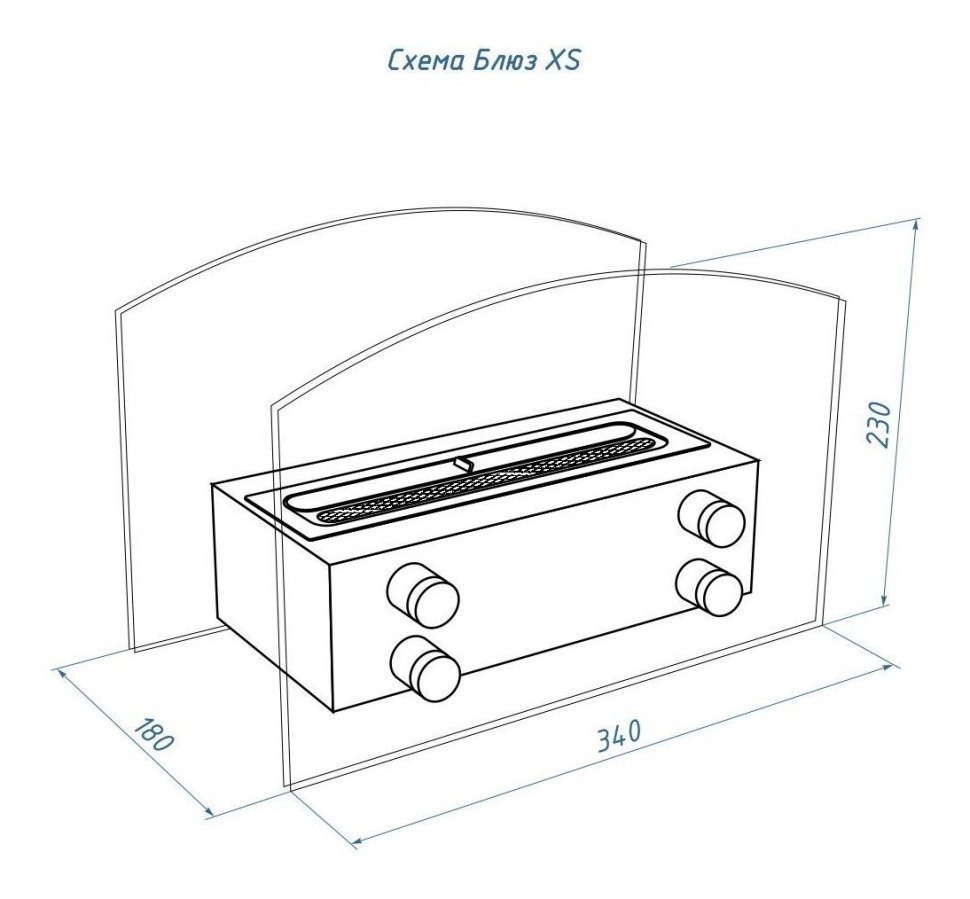 Биокамин настольный Блюз