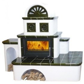 Кафельная печь-камин ABX Oxford (вставка стальная)