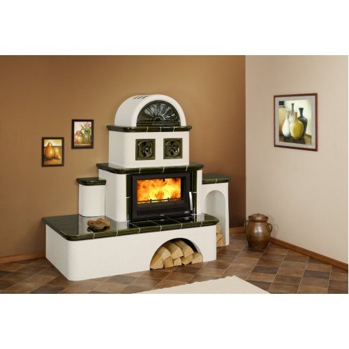 Кафельная печь-камин ABX Oxford (вставка стальная)