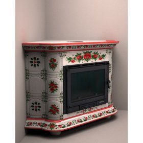 Каминная облицовка КимрПечь Прованс угловая Маки