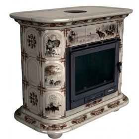 Каминная облицовка КимрПечь Прованс центральная Зима в лесу