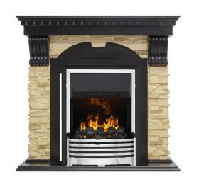 Каминокомплект Dublin - Вегне / Сланец с очагом Flagstaff