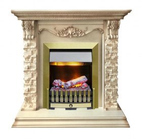 Каминокомплект Adriana - Cлоновая кость с очагом Danville Antique Brass FB2