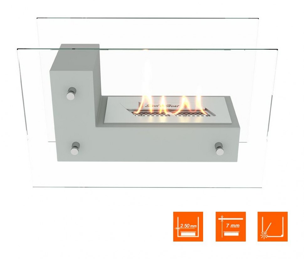 Биокамин напольный SteelHeat TETRISE 500 белый