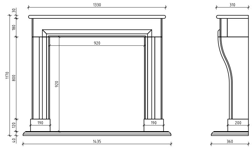 Каминная облицовка Sunhill Geneve