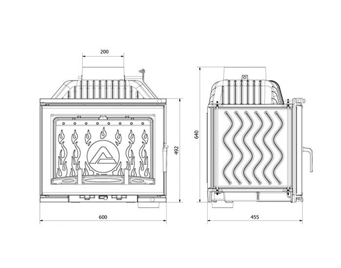 Каминная топка Kaw-Met W17 Dekor - 14 кВт