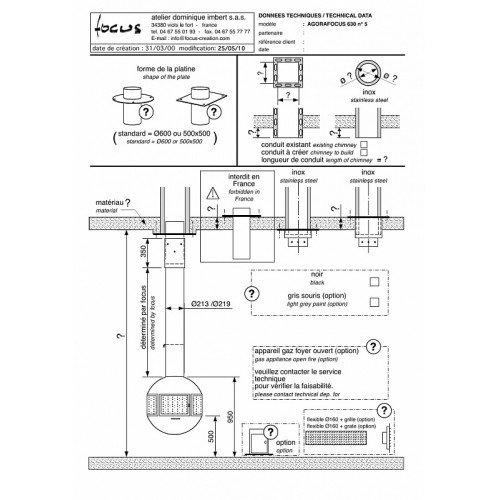 Камин дровяной Focus Agorafocus 630