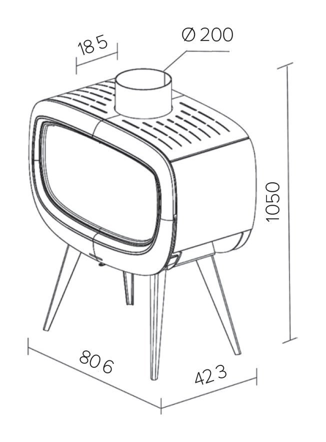 Чугунная печь камин Godin Багуера 420006 / Baguera 420006