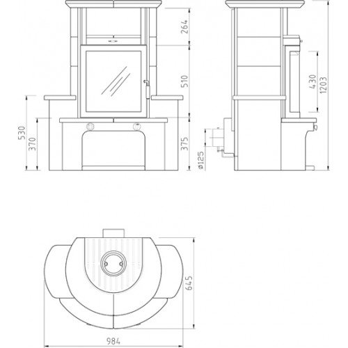 Печь Hark 34 GT ECOplus, Amarillo Nilo, титан