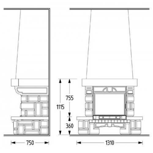 Каминная облицовка Supra Chatillon