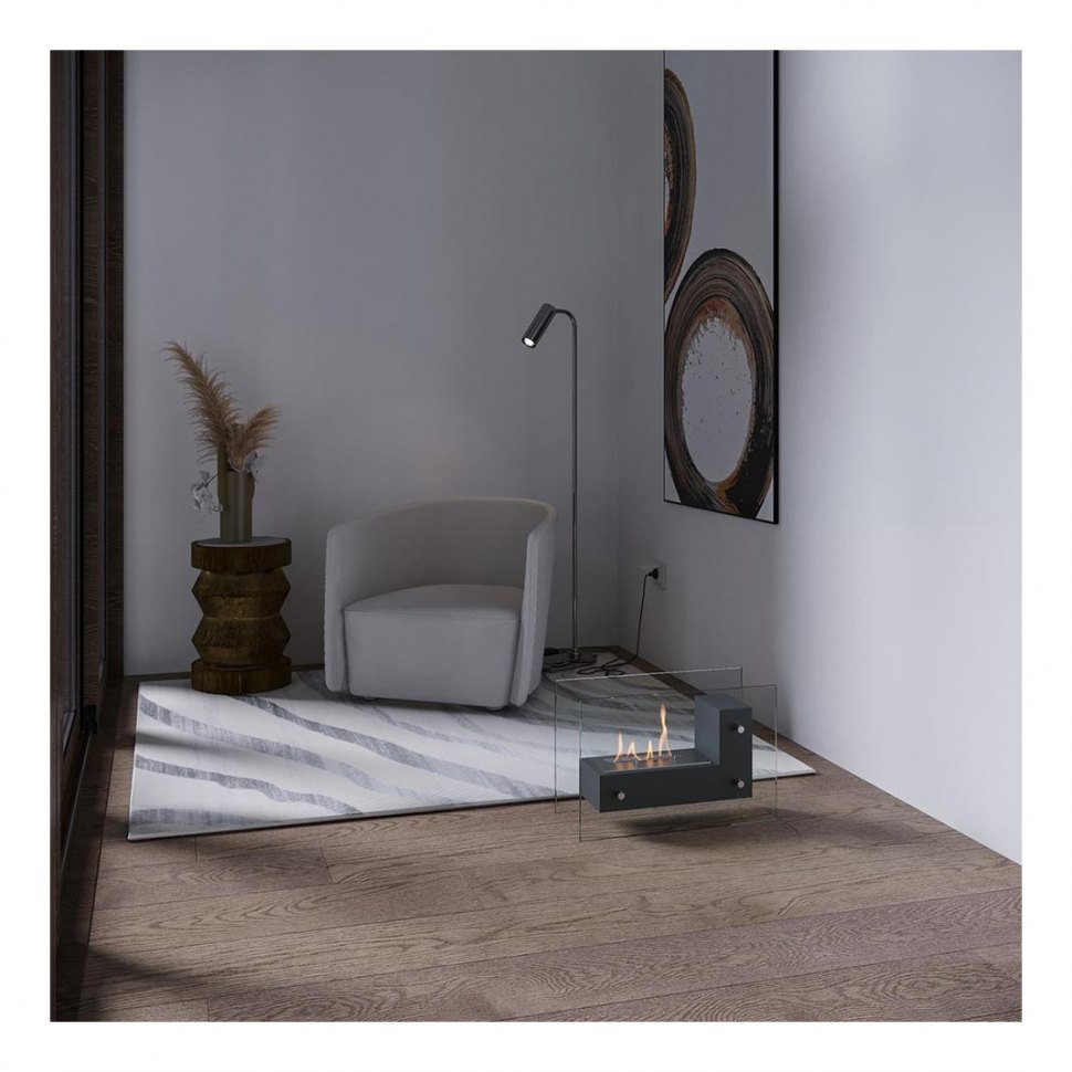 Биокамин напольный SteelHeat TETRISE 500 серый