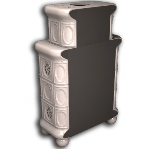 Каминная облицовка КимрПечь Медальон пристенная двухъярусная Белый