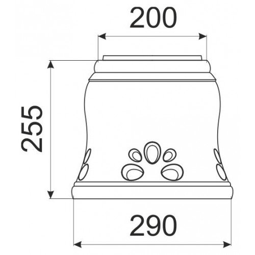 Конус КимрПечь D150 мм однотонный большой с отверстиями