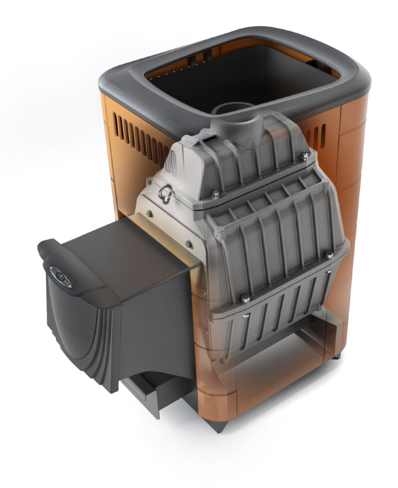 Дровяная печь для бани TMF Тунгуска Cast ДА терракота