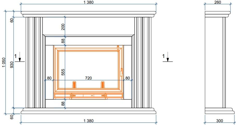 Каминная облицовка Sunhill Marbella