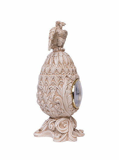 Каминные часы Фаберже Державные RF2053 IV (Белая коллекция)