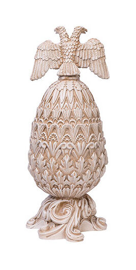 Каминные часы Фаберже Державные RF2053 IV (Белая коллекция)