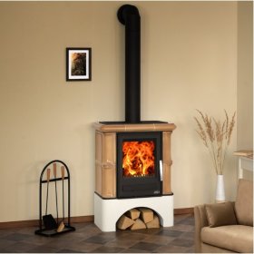 Кафельная печь-камин ABX Bavaria K (прямой цоколь) с т/о 6,9 кВт