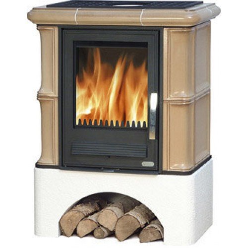 Кафельная печь-камин ABX Bavaria K (прямой цоколь) с т/о 6,9 кВт