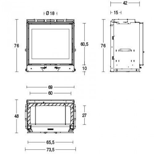 Каминная топка Piazzetta MC 65/60